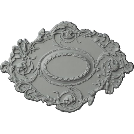 Ekena Millwork Kinsley Flowing Leaf Ceiling Medallion, 30 3/8"W x 20 3/4"H x 1"P, Primed White CM30KI